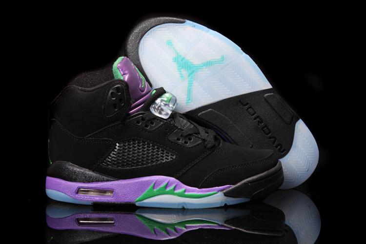 Women Jordan Shoes 5 Grade AAA Black Grape